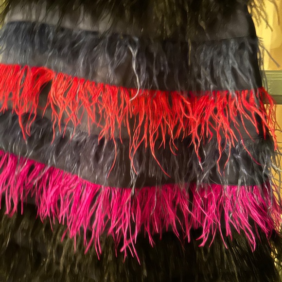 Girls Milly Mini Feathered Party Dress - Picture 2 of 4